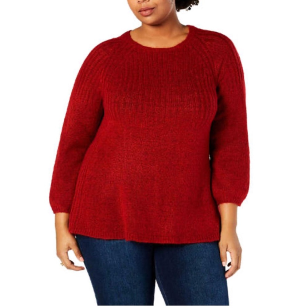0X 1X 2X Style & Co Soft Red Sweater Plus Size